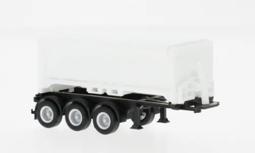 Herpa Abraumcontainerauflieger 3achs, weiss, 1:87,