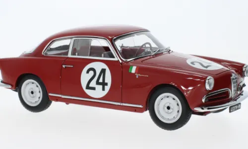 Kyosho Alfa Romeo Giulietta Sprint Veloce, Targa Florio, 1958, #24, N.Todaro/R.Barbato, 1:18, New