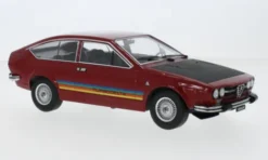 KK Scale Alfa Romeo GTV 2000 Turbodelta, dunkelrot/schwarz, 1979, 1:18, Hot