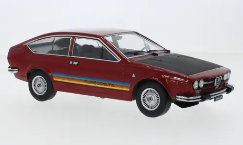 KK Scale Alfa Romeo GTV 2000 Turbodelta, dunkelrot/schwarz, 1979, 1:18, Hot