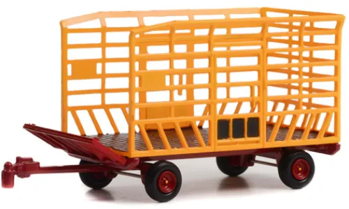 Greenlight Anhänger Bale Throw Wagon, gelb, 1:64, Clearance