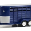 Greenlight Anhänger 14-Foot Livestock Trailer, dunkelblau, 1:64, Outlet