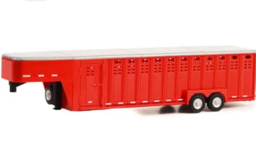 Greenlight Anhänger Gooseneck Livestock Trailer, rot, 1:64, Online