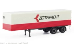 Herpa / Modellbau Schwarz Auflieger Kofferauflieger, Zeitfracht, 1:87, Best