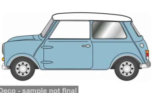 Oxford Austin Mini, hellblau/weiss, 1:76, Discount