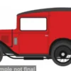 Oxford Austin 7 Van, rot/schwarz, 1:76,