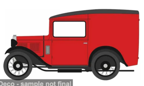 Oxford Austin 7 Van, rot/schwarz, 1:76,