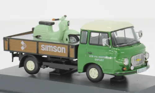 Schuco Barkas B1000, dunkelgrün/braun, 1:43, New