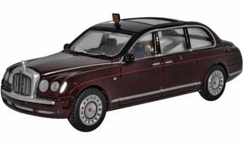 Oxford Bentley State Limousine, dunkelrot/schwarz, Queen Elizabeth II., 1:76, Hot