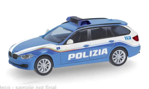 Herpa BMW 3er Touring, Polizia (IT), 1:87, New
