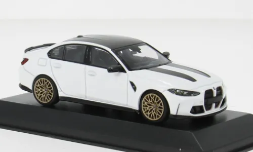 Minichamps BMW M3 CS, weiss/schwarz, 2023, 1:43,