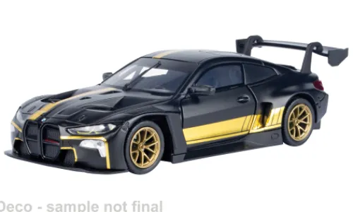 Motormax BMW M4 GT3, schwarz/gold, 1:24,