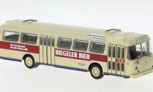 Brekina Büssing Senator 12 D, 1962, Freiburg - Riegeler Bier, 1:87, Clearance