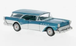 Brekina Buick Century Caballero, dunkeltürkis/weiss, 1957, 1:87, New
