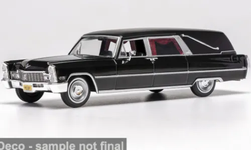 IXO Cadillac de Ville S&S Hearse, schwarz, 1966, 1:43, New