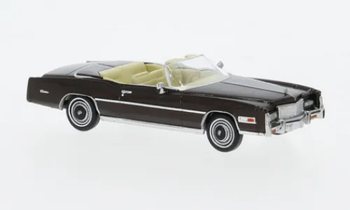 Brekina Cadillac Eldorado Convertible, dunkelbraun, 1976, 1:87, New