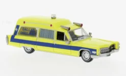 Brekina Cadillac Miller Meteor Ambulance, 1966, Dallas Ambulance, 1:87, Best