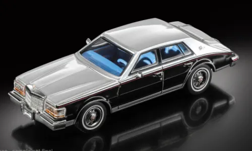 Sun Star Cadillac Seville, schwarz/dunkelgrau, 1980, 1:64, Hot