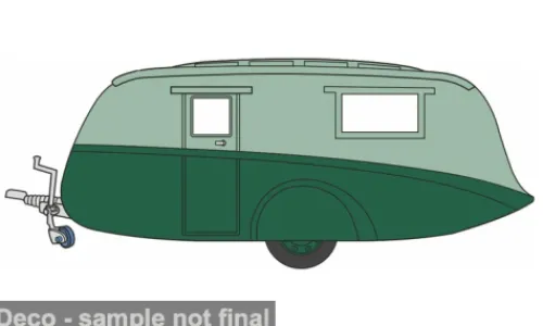 Oxford - Caravan, dunkelgrün/hellgrün, 1:76,