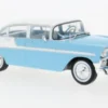 WhiteBox Chevrolet Bel Air 4-Door HardTop, hellblau/weiss, 1956, 1:24, Best