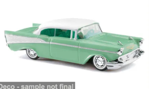 Busch Chevrolet Bel Air, hellgrün/weiss, 1957, 1:87, Hot