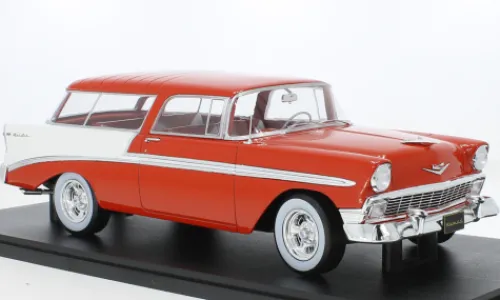 KK Scale Chevrolet Bel Air Nomad Custom, hellrot/weiss, 1956, 1:18,