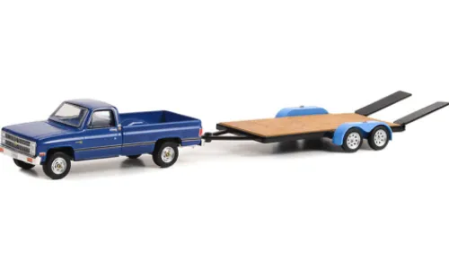 Greenlight Chevrolet C-20, blau, 1981, 1:64, Hot