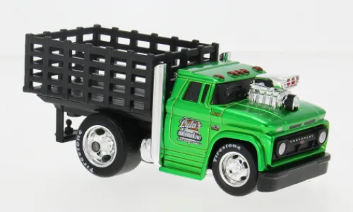 Maisto Chevrolet C60 Flatbed, grün/schwarz, 1966, 1:64, New
