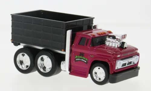 Maisto Chevrolet C 60 Grain Truck, rot/schwarz, 1966, 1:64, New