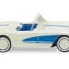 Wiking Chevrolet Corvette (C1) Convertible, weiss/blau, 1953, 1:87, Clearance