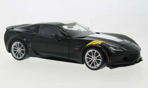 AUTOart Chevrolet Corvette (C7) Grand Sport, schwarz/weiss, 2017, 1:18, Outlet