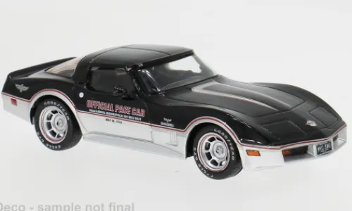 IXO Chevrolet Corvette (C3), schwarz/silber, 1980, 1:43, Hot