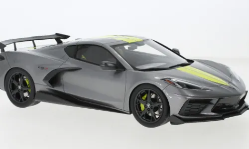 Top Speed Chevrolet Corvette C8 Stingray IMSA GTLM Championship Edition, grau/gelb, 1:18, Sale