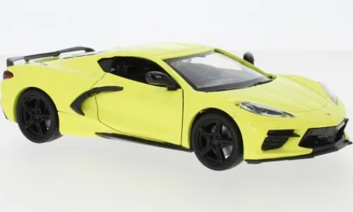 Motormax Chevrolet Corvette C8 Stingray, hellgelb, 2020, 1:24, Outlet