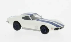 Brekina Chevrolet Corvette C3, weiss/blau, 1967, 1:87, Hot