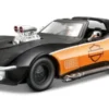 Maisto Chevrolet Corvette, schwarz/orange, 1970, Harley-Davidson, 1:24, New