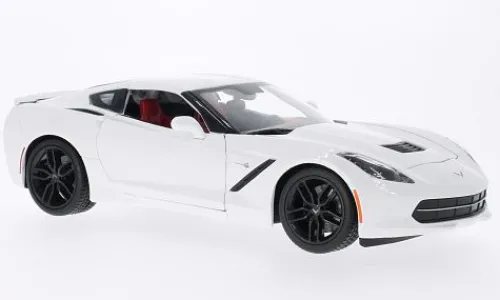 Maisto Chevrolet Corvette Stingray Z51 (C7), weiss, 2014, 1:18,