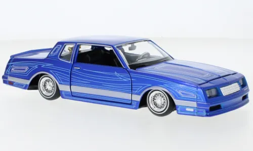 Maisto Chevrolet Monte Carlo Lowrider, blau/Dekor, 1986, 1:24, Outlet