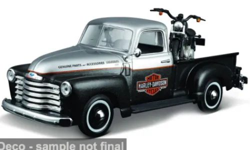 Maisto Chevrolet 3100, schwarz/silber, 1950, 1:24, Hot