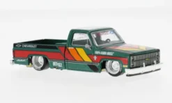 Mini GT Chevrolet Silverado Kaido Works V3, grün/Dekor, 1980, 1:64, Hot