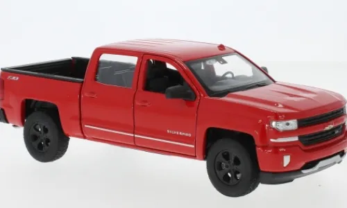 Welly Chevrolet Silverado, rot, 2017, 1:24,