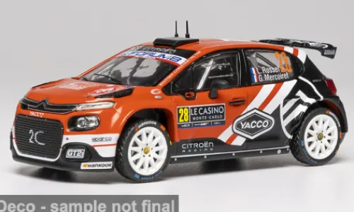 IXO Citroen C3 Rally2, Rallye Monte Carlo, 2026, #20, L.Rossel/G.Mercoiret, 1:43,