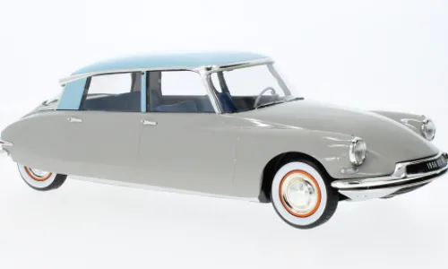 Norev Citroen DS 19, hellgrau/helltürkis, 1956, 1:18, Best