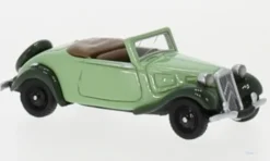 BoS-Models Citroen Traction Avant Cabriolet, hellgrün/dunkelgrün, 1936, 1:87, New