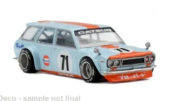 Mini GT Datsun 510 Gulf Wagon V1, hellblau/orange, 1969, Gulf, #71, 1:64, Clearance