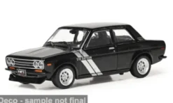 IXO America Datsun 510, schwarz/silber, 1971, 1:64, New