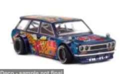 Mini GT Datsun 510 Wagon KOI V1, blau/Dekor, 1969, 1:64, Online