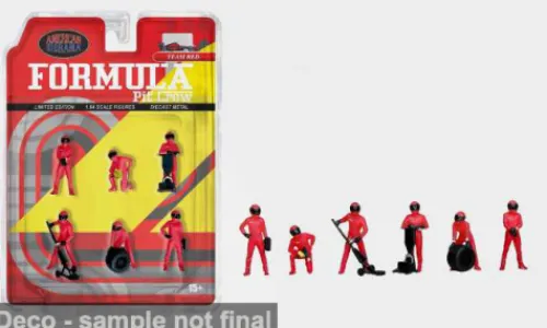 American Diorama Diorama Formula Pit Crew Team Red, 1:64, Clearance