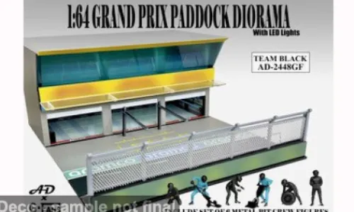 American Diorama Diorama Grand Prix Paddock Diorama Team Black, 1:64, Discount