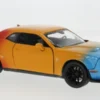 Motormax Dodge Challenger Hellcat SRT, gelb/Dekor, 2018, 1:24, New